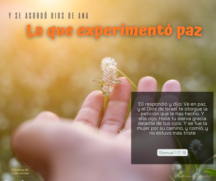 Y SE ACORDÓ DIOS DE ANA, LA QUE EXPERIMENTÓ LA PAZ