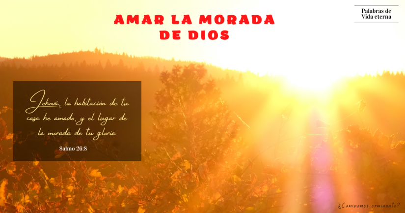 AMAR LA MORADA DE DIOS.