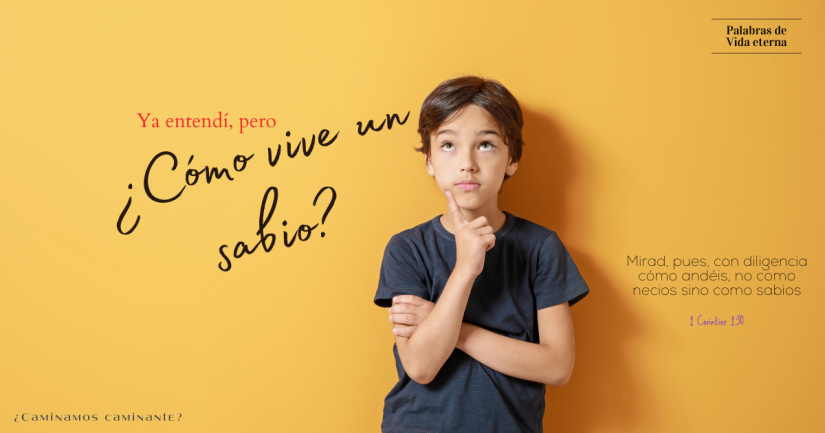 YA ENTENDÍ, PERO, ¿CÓMO VIVE UN SABIO?