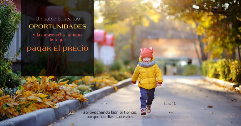 UN SABIO BUSCA LAS OPORTUNIDADES Y LAS APROVECHA, AUNQUE LE TOQUE PAGAR EL PRECIO