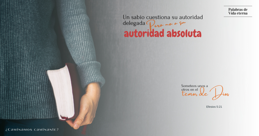 Un sabio cuestiona su autoridad delegada pero no a su autoridad absoluta