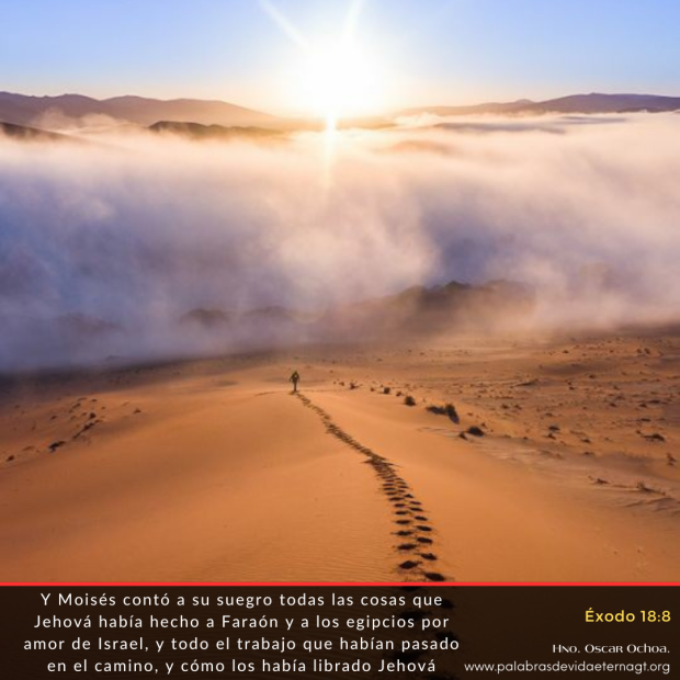 Jetro visita a Moisés en el desierto