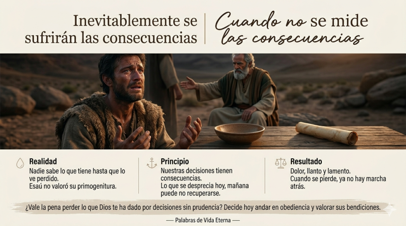 Inevitablemente se sufrirán las consecuencias